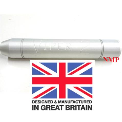 1/2 inch UNF Thread ( VIPER 2 Silver ) Airgun Silencer Tapered (unproofed) Made in UK