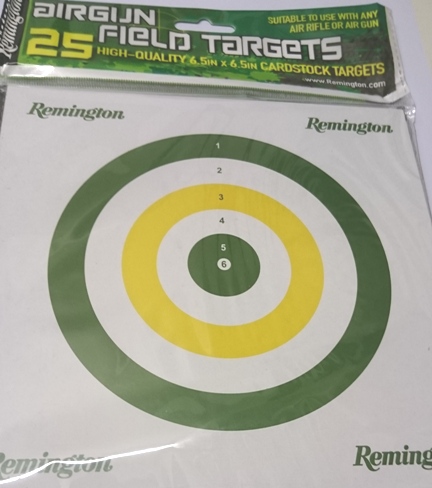 REMINGTON ALL ROUNDER AIR GUN TARGETS Pack of 25 Card Targets 17cm