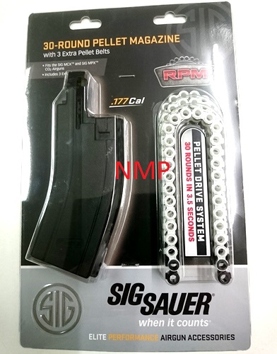 30 Round .177 MPX, MCX co2 Spare Magazine with 3 x 30 shot pellet belts by Sig Sauer
