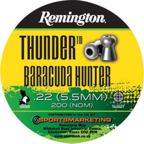 Remington Thunder BARACUDA HUNTER ( same as H&N Baracuda Hunter ) .22 calibre 18.21 gr Tin of 200