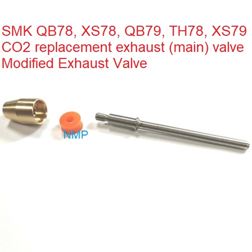 SMK QB78, XS78, QB79, TH78, XS79 CO2 replacement exhaust (main) valve Modified Exhaust Valve